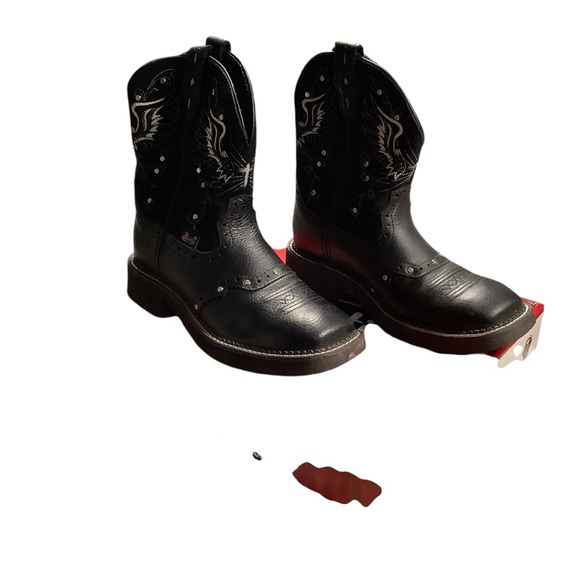 Justin Boots Women's Black Cowboy Boots BRAND NEW W/BOX - Picture 4 of 15